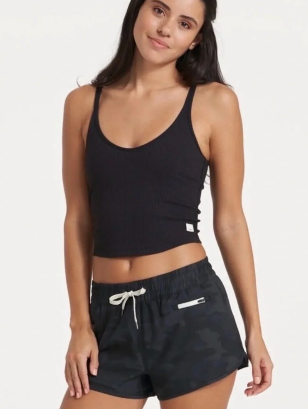Vuori Cropped Ribbed Tank Medium